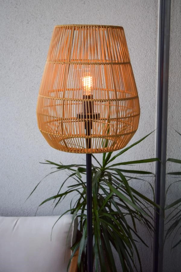 Lucide NERIDA - Lampadaire Intérieur/Extérieur - Ø 35 cm - 1xE27 - IP44 - Naturel - ambiance 2